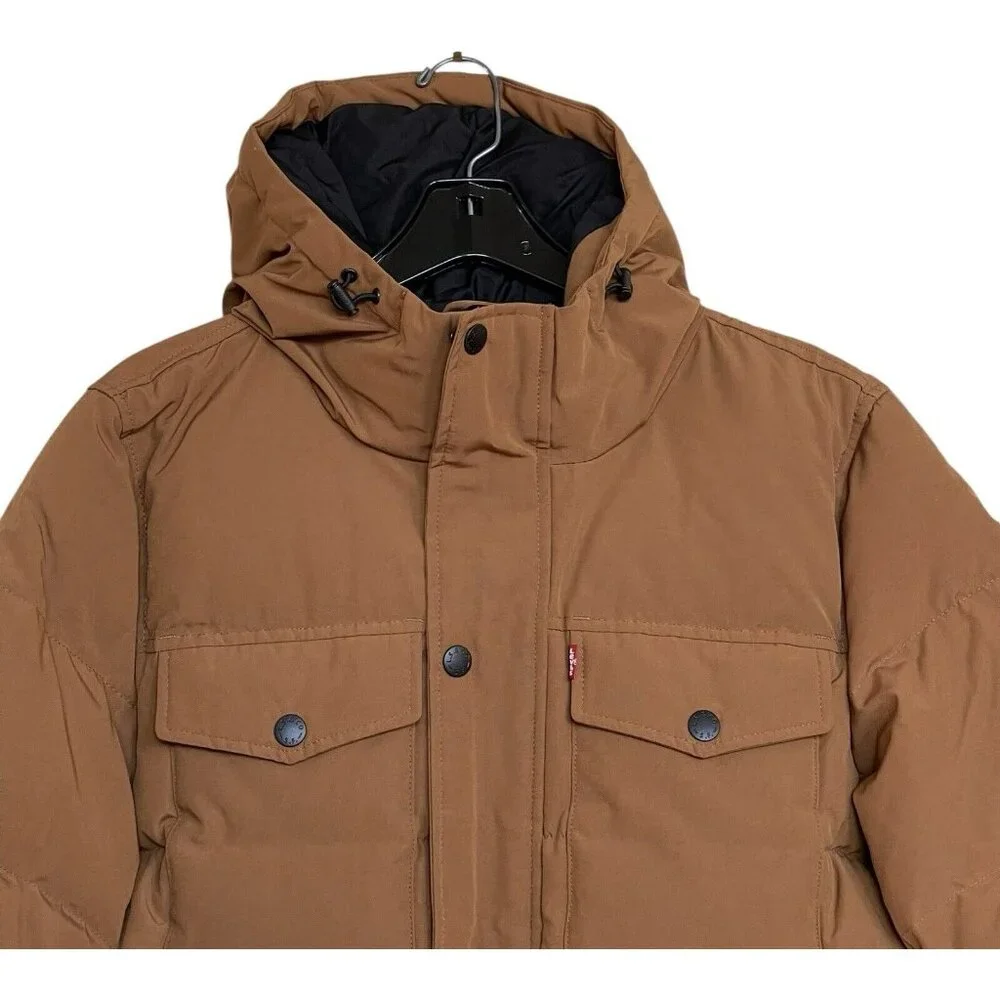 LEVI'S ARCTIC‎ CLOTH HEAVYWEIGHT HOODED PARKA JACKET SIZE SMALL Down Alternative